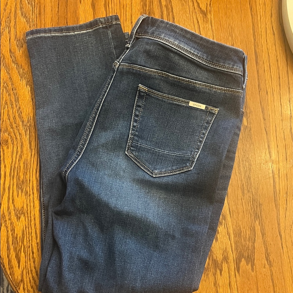 Chico's Dark Blue Straight Leg Jeans